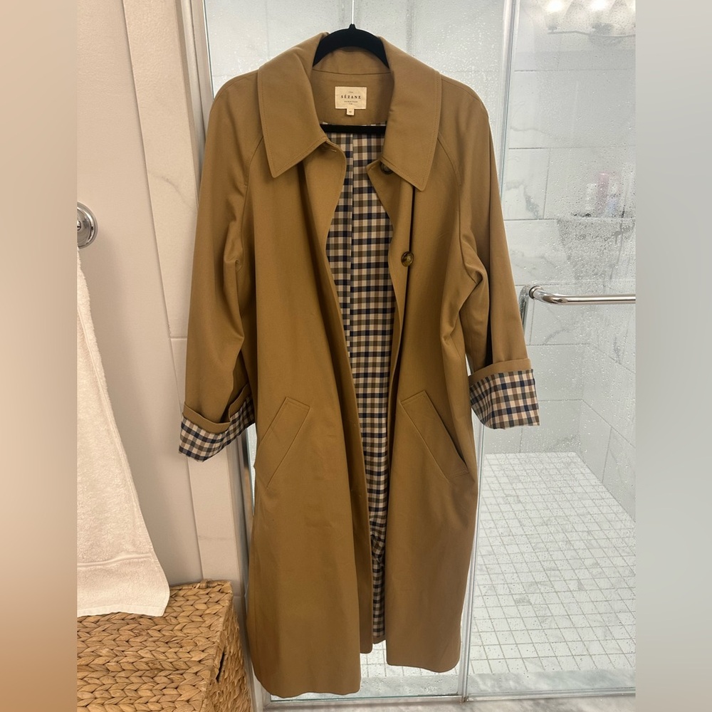 Sezane Tan Trench Coat - Picture 4 of 6